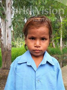 Choose a child to sponsor, like this little girl from Sarlahi, Anshu Kumari age 4