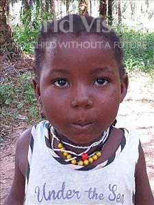 Choose a child to sponsor, like this little girl from Jong, Osenatu age 3