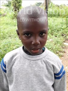 Choose a child to sponsor, like this little boy from Imperi, Amidu age 7