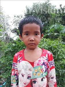 Choose a child to sponsor, like this little girl from Soutr Nikom, Channa age 5