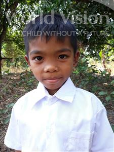 Choose a child to sponsor, like this little boy from Soutr Nikom, Sovanna age 8