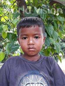 Choose a child to sponsor, like this little boy from Soutr Nikom, Sophorn age 6