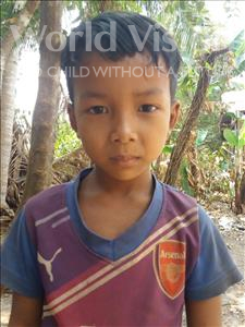 Choose a child to sponsor, like this little boy from Soutr Nikom, Socheat age 6