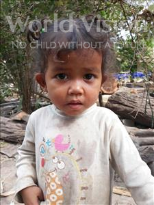 Choose a child to sponsor, like this little girl from Soutr Nikom, Tola age 2
