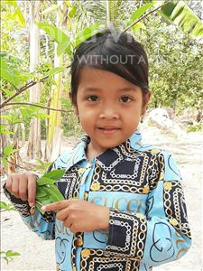 Choose a child to sponsor, like this little girl from Soutr Nikom, Vannnaet age 5