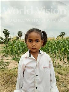 Choose a child to sponsor, like this little girl from Soutr Nikom, Nita age 4