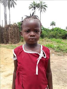 Choose a child to sponsor, like this little girl from Tegloma, Agnes age 5