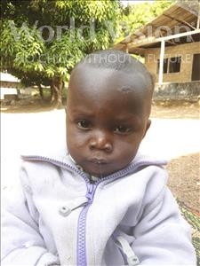 Choose a child to sponsor, like this little boy from Jaiama Bongor, James age 1
