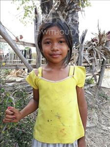 Choose a child to sponsor, like this little girl from Soutr Nikom, Malis age 8