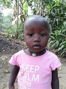 Choose a child to sponsor, like this little girl from Imperi, Brima age 3