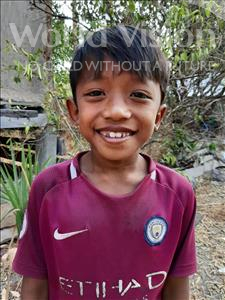 Choose a child to sponsor, like this little boy from Soutr Nikom, Mengly age 7