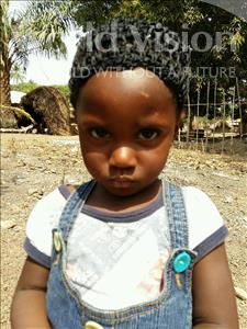 Choose a child to sponsor, like this little girl from Jaiama Bongor, Fatmata age 3