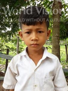 Choose a child to sponsor, like this little boy from Soutr Nikom, Borei age 8