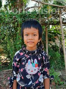 Choose a child to sponsor, like this little girl from Soutr Nikom, Samphors age 6