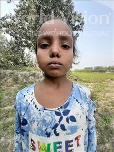 Choose a child to sponsor, like this little girl from Sarlahi, Ranjana Kumari age 5