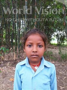 Choose a child to sponsor, like this little girl from Sarlahi, Karishma Kumari age 7